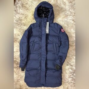 CANADA GOOSE Women Down Alliston Coat 5077L Navy Blue Marin, Size S